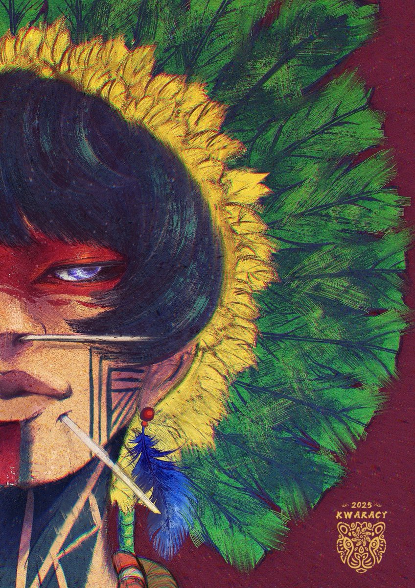 manu_kwaracy's tweet photo. Achei o sketch dessa arte ne arrependo muito até hoje de não ter salvo o processo

#rudaarani #indigena #brasil #mhaoc https://t.co/EbttlIqvsE