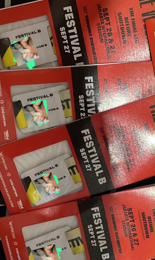 jaadoon7's tweet photo. wts tiket the weeknd DAY 2
FESTIVAL MURAHHH UNDER 2JT
Ready mau berapa tix yukk
bisa cod JIS besok 
Sudah WB

wts want to sale jual https://t.co/jVjLRf9bmy