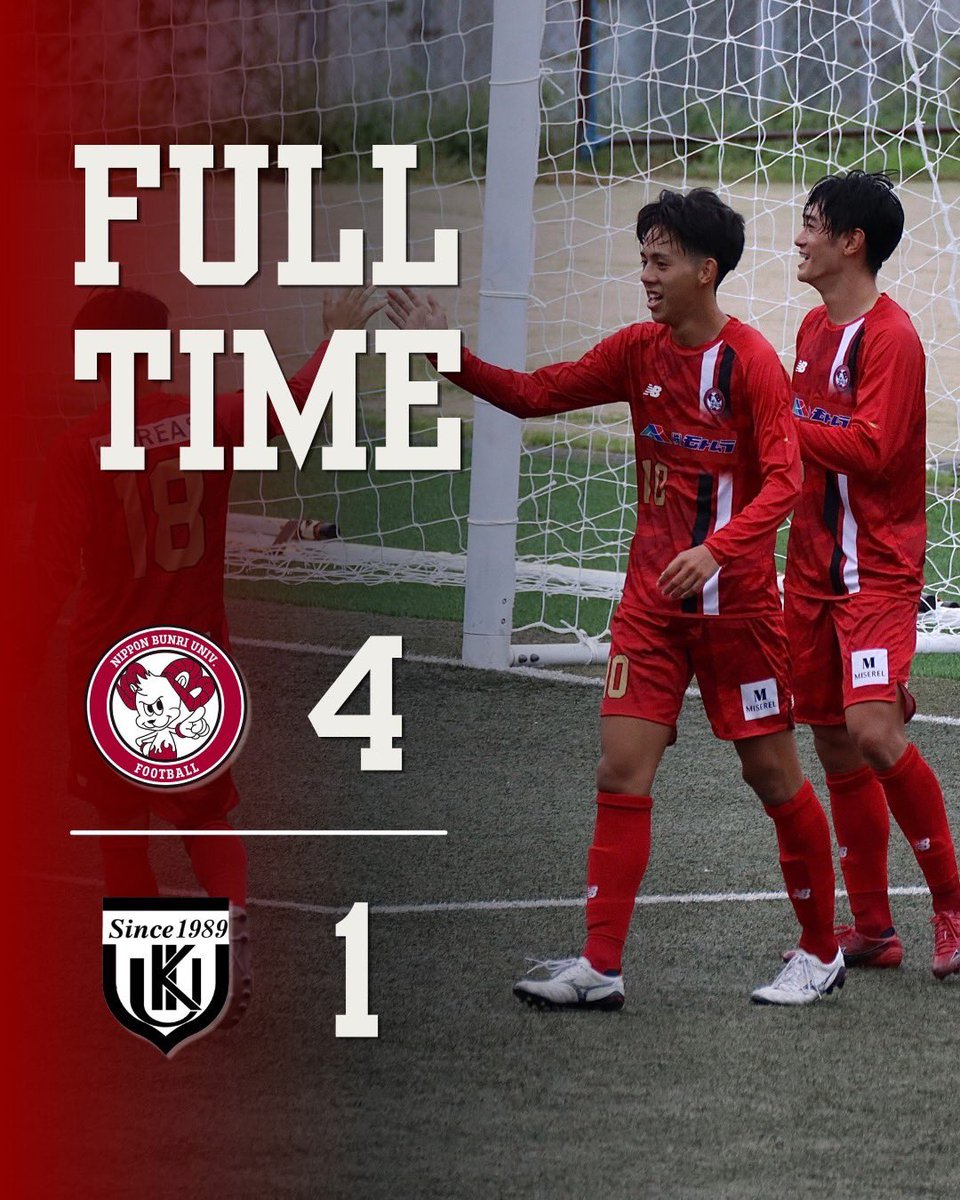 nbu_fc's tweet photo. 🔴試合結果🔴

⚽️TOP
🏆 2026年度KYFA 第41回九州大学サッカーリーグ1部
🗓️９月26日 （土)
🆚九州国際大学
⏰11:00kickoff
🏟️ 日本文理大学サッカーグランド https://t.co/Qjl3OhZg5w
