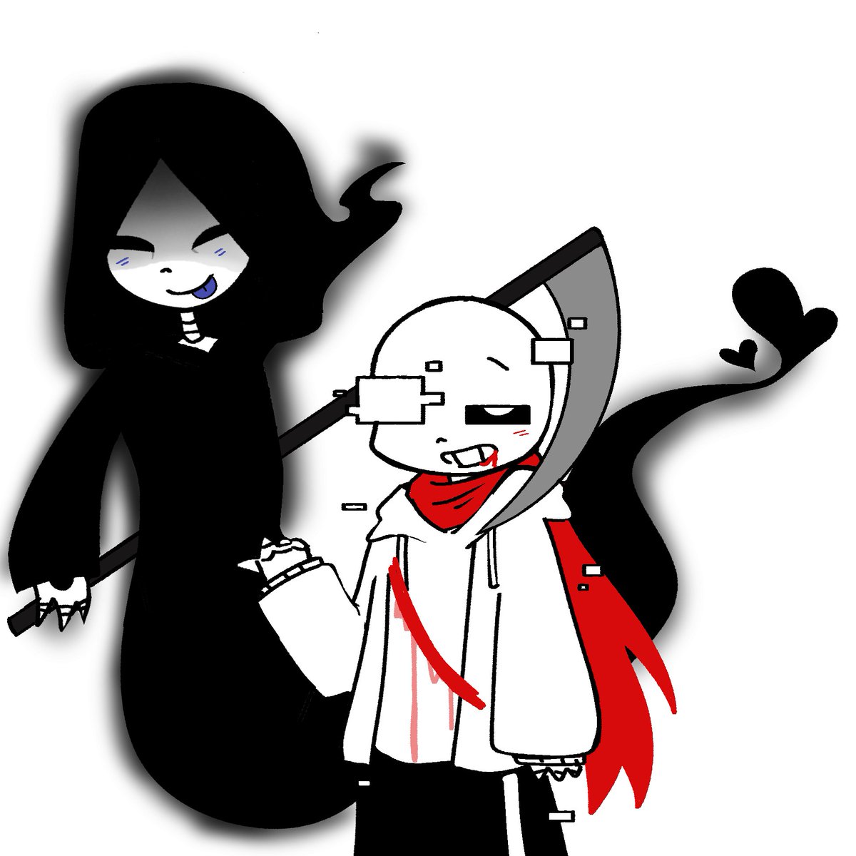 almademuerte's tweet photo. dibujé a mis amores !! :p 

#afterdeath #sanscest #utmv #reapersans #genosans #undertaleau https://t.co/LU1AlbdgsD
