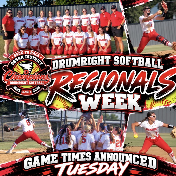 DrumrightS's tweet photo. Lots of questions on when our Tornadoes will play in the Class A Regional Tournament this week. Game times should be announced on Tuesday!

Please like and share with the hashtags to help us win the next level with Tmobile. 

@Tmobile
#FN5GL
#ENTRY https://t.co/nH1ZdpAuad