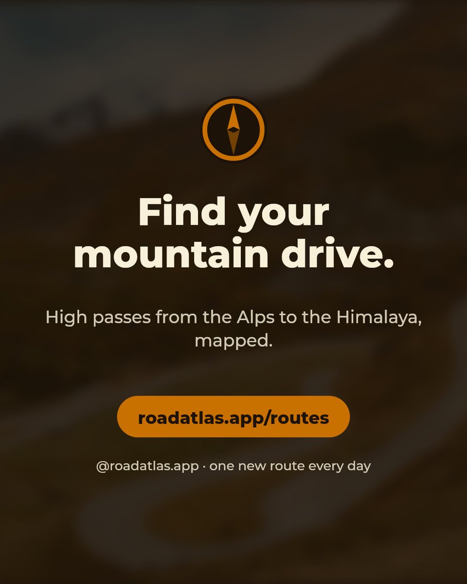 JaneePolligy's tweet photo. The world’s greatest mountain passes, from the Alps to the Himalayas, on one map. Save this for the summer you finally drive a real mountain pass. https://t.co/IASoHGumml
