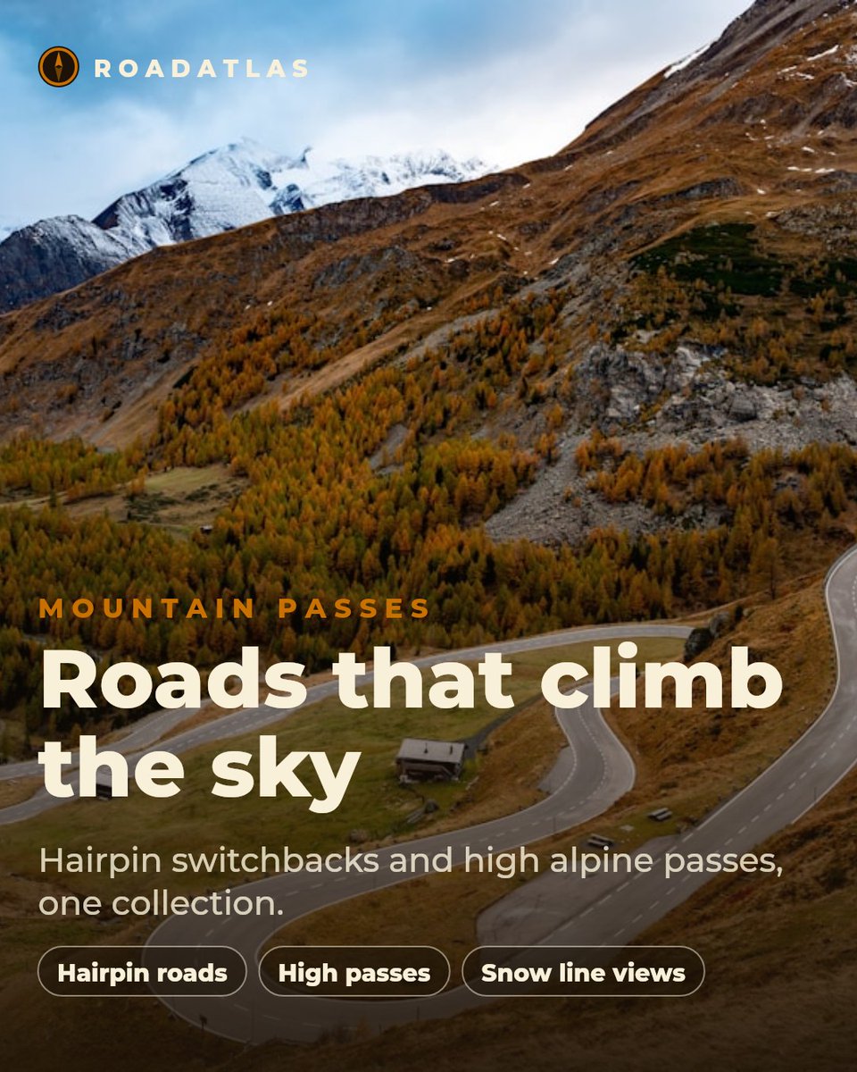 JaneePolligy's tweet photo. The world’s greatest mountain passes, from the Alps to the Himalayas, on one map. Save this for the summer you finally drive a real mountain pass. https://t.co/IASoHGumml