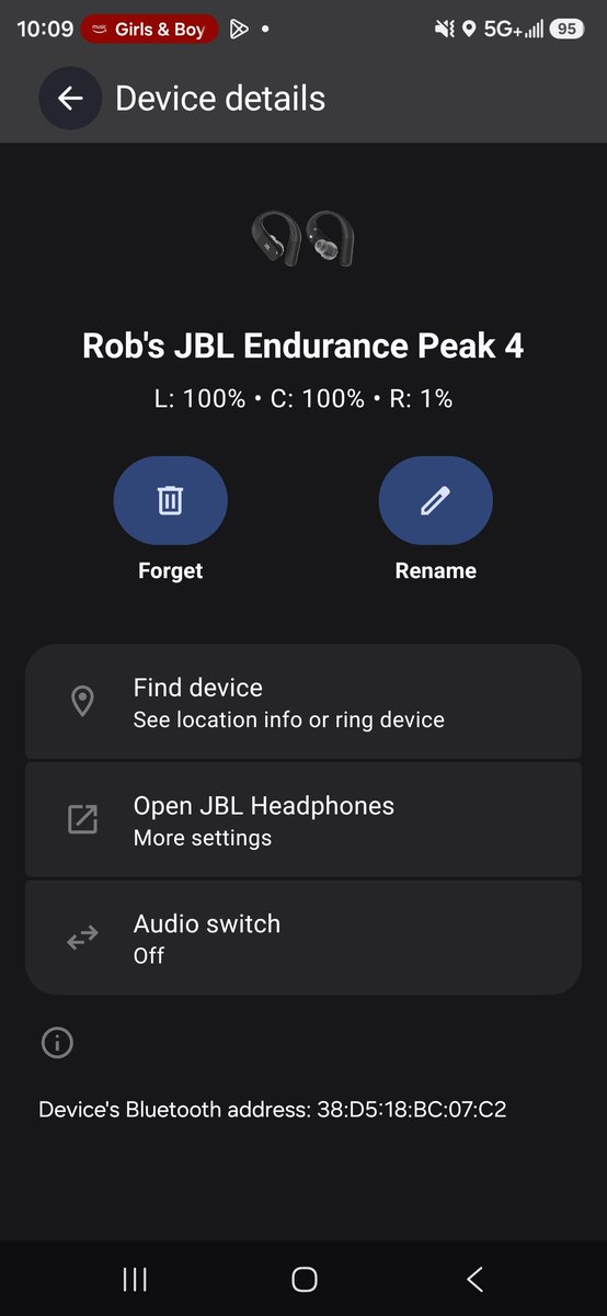 ineedahelmet's tweet photo. Hey @JBLaudio This, or something similar, happens far too often.  This was plugged in overnight and this is where I sit.  Yes, they're correctly in the case.  Not to mention they intermittently seize control from other bt devices, like my car.  <60 days old &amp; headed for trash. https://t.co/45JJYgJzTK
