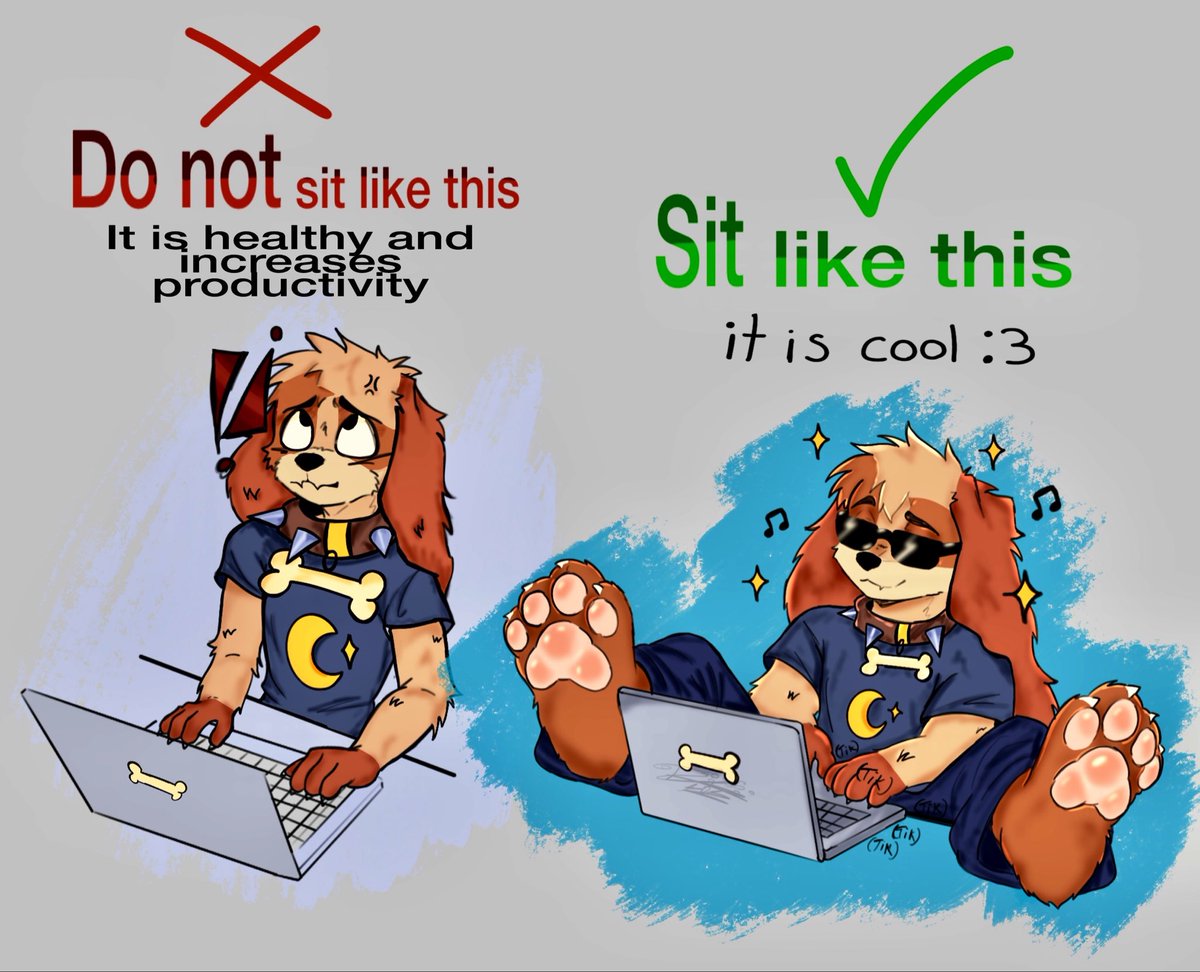 Diaswawa's tweet photo. Tutorial cómo sentarse de manera Cool #furryartㅤㅤㅤ #furry #furryarwork #donotsitlikethis https://t.co/TuHBjp1uY5