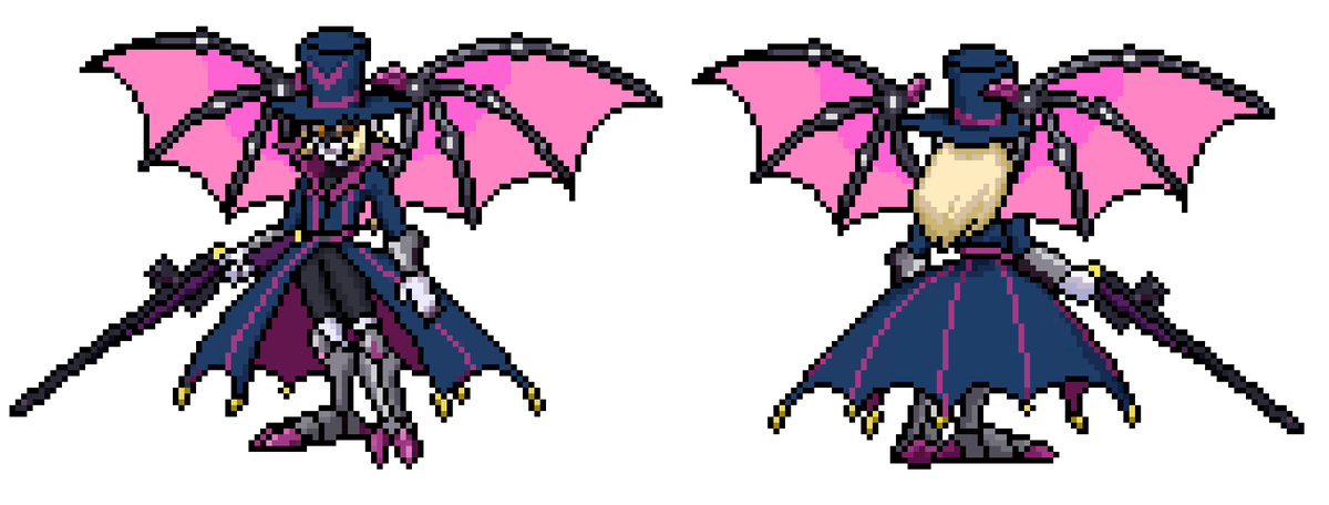 otro_jorch's tweet photo. Nosferamon Sprites
#Nosferamon #VITALBRACELET #pixelart #DigimonStoryOlymposXII #fanart #デジモン #fangame #Digimon
Vamdemon and Astamon jogress or just a plain vampire sniper design? https://t.co/1csrM3NyiI