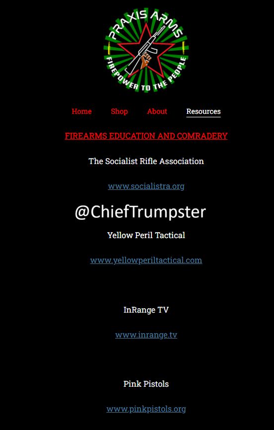 ChiefTrumpster's tweet photo. The gun range is the biggest red flag of the entire investigation.

It's a far-left training ground for the trans militia. 

I am most disturbed that the FBI hasn't raided this range or launched any investigation.

Of course, they also offer socialist resources &amp; MUTUAL AID. https://t.co/M0uP4DZJel