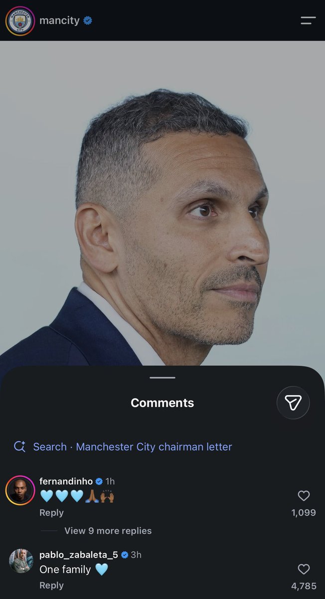 mehulg10's tweet photo. Fernandinho and Zabaleta commenting on Khaldoon's statement. Proper City. https://t.co/JwrHCAbdm0