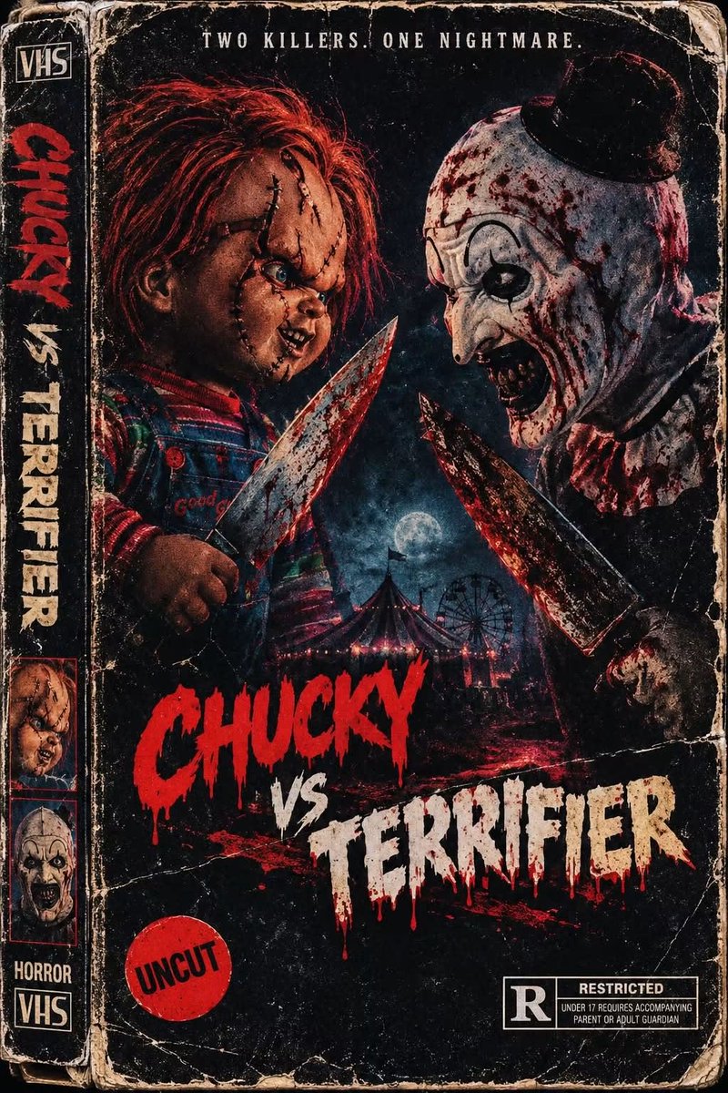Chucky_Tribute's tweet photo. Who would win in a fight between Chucky and Terrifier?
#chucky
#HorrorMovies
#HorrorFilm
#horrorart
#HorrorGaming
#HorrorFamily
#HorrorStory
#Horror_Haven
#HORRORenMICHOACÁN
#horrors
#horror https://t.co/LrFG5uXvrH