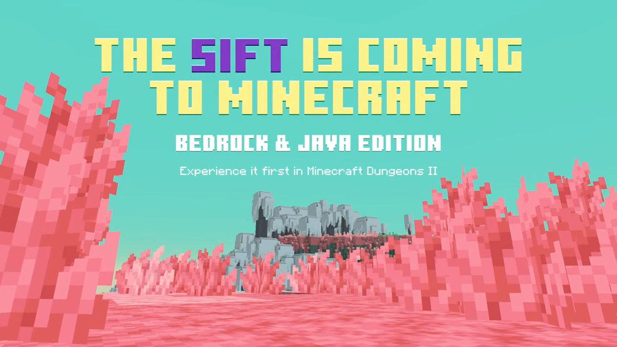 BRMinecraftWiki's tweet photo. 🚨 URGENTE: A NOVA DIMENSÃO THE SIFT CHEGARÁ AO MINECRAFT.

A QUARTA DIMENSÃO chegará ao Minecraft no próximo ano, sendo lançada primeiramente no Minecraft Dungeons II, em 29 de setembro. https://t.co/04SfbNKqJU