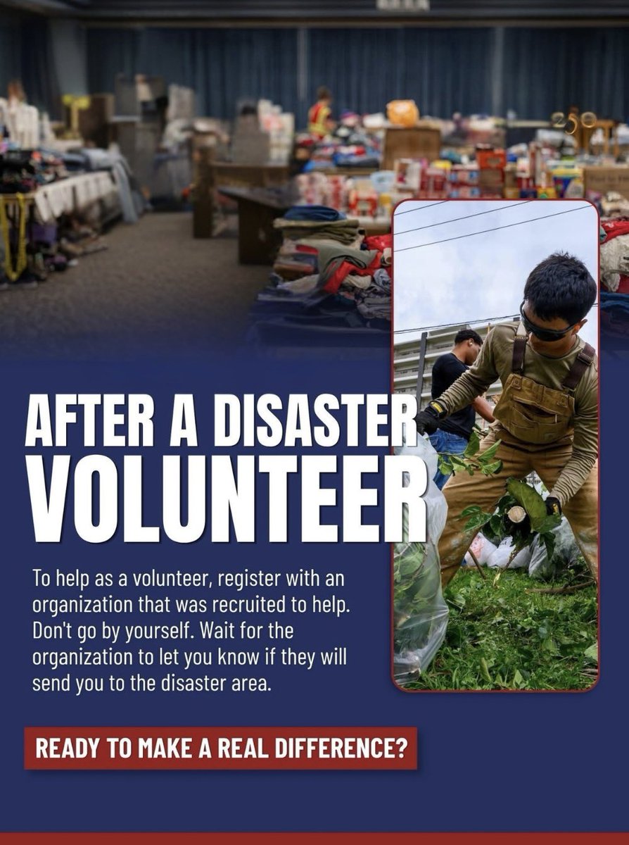 SanPatCountyOEM's tweet photo. Donation isn’t the only way to help your community after a disaster.

Search this directory for disaster relief groups: https://t.co/V34OGYgkAU

#SPCOEM #NPM2026 #NationalPreparednessMonth2026
#emergencypreparedness
#Donations https://t.co/2kOx5BGENc