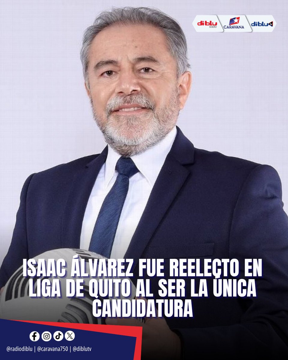 Caravana750's tweet photo. Isaac Álvarez continuará al frente de Liga de Quito para el periodo 2027-2031. En la Asamblea de Elección, la única candidatura presentada fue la que lidera el actual presidente, por lo que no hubo otra lista que compitiera por el cargo.

Durante su periodo 2023-2027, Álvarez estuvo al frente de una etapa marcada por títulos y transformaciones en el club. Para su nuevo periodo, uno de los objetivos será continuar con el trabajo institucional, esclarecer la situación económica y seguir reduciendo las deudas.

Informa: Juan Fernando Laso