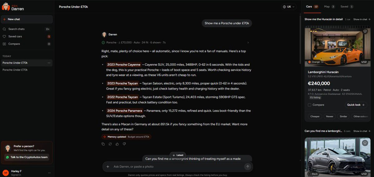 autosofficial's tweet photo. 🚩ANNOUNCEMENT 

As the market is pumping for $AUTOS here is the first look at our new automotive LLM. 

You'll be able to browser via chat millions of cars globally via our partner dealers. 

This is the first major step to becoming a global leader in car search & discovery in the automotive industry. 

We expect millions of users globally when it launches in the coming month.

Watch this space...
