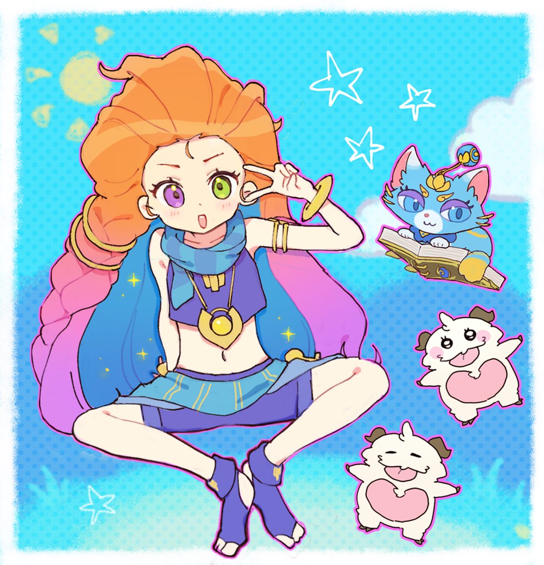 cherry_tommy_'s tweet photo. #Artoflegends #Yuumi #Zoe #Poro https://t.co/CP1KWpbdf7