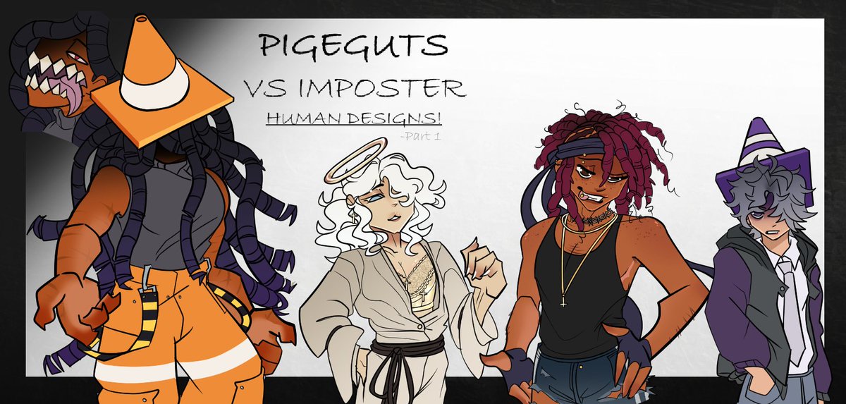 pigeguts's tweet photo. WOW yay! Hurray for VS imposter human designs!!
I finished them!!

#vsimposter #vsimposterv4 #amongus #amongustwt #humans https://t.co/QVOD2kVel3