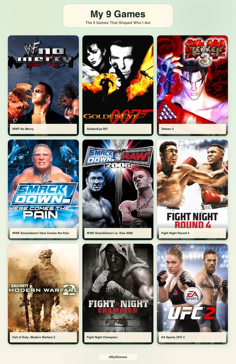 NazUFC's tweet photo. My 9 Games https://t.co/t91yJDuj6U