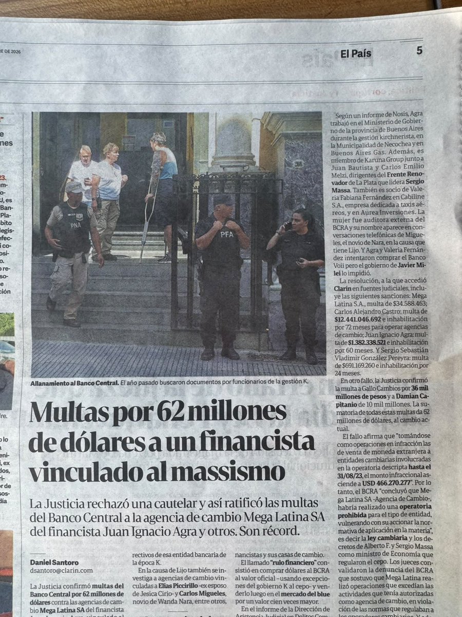 fargosi's tweet photo. Como es massista va en la página 5.

Sifuera libertario sería nota de tapa con letra de molde y https://t.co/3nBvshx2Kn