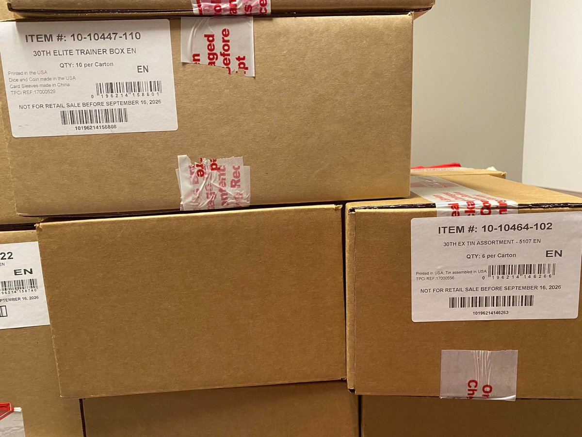 PokeTCGAlerts's tweet photo. Reminder about Target Event tomorrow 🎯 

We are already seeing Target locations putting up signs for tomorrow's event from 12pm-4pm. One location is asking that people do not line up until after closing tonight. Yes you read that right, AFTER CLOSING TONIGHT 😭 looks like many are already anticipating it being crazy

Despite the event being advertised as a "family event", I have spoken to employees from multiple locations near us and they all are saying anyone can participate, and they will not be preventing the unwashed from joining and getting tickets to later just resell the cards and promos in the parking lots 

Here's a breakdown of everything for tomorrow:

- Around 100 people per store will be given tickets on a first come first served basis
- Each ticket will allow the individual to get 2 per SKU of each 30th Celebration item in stock (varies by location, looks like all participating are getting ex tins, but some will get ETBs and Poster Collections) and 1 Mewtwo 30th Stamped promo card
- Ticket holders are also expected to get a small activity bag designed for the family portion of the event, including drawing your own Pokémon

Are you planning on checking out the event? Let me know!

#PokemonTCG