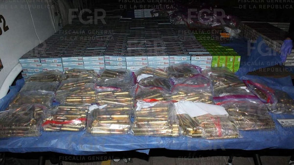 AlertaGDL's tweet photo. FGR Aseguró arsenal oculto junto a un caballo

​Aseguraron casi 188 mil cartuchos y 11 armas de fuego en un remolque que salió de Chihuahua con destino a Jalisco.

​El cargamento iba escondido tras una puerta secreta cubierta de paja, al lado de un caballo. https://t.co/aXxSII2cLq