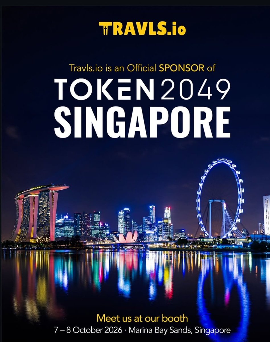 TravlsCard's tweet photo. 🇸🇬 TRAVLS is coming to Singapore.
We’re heading to TOKEN2049
 Singapore 7–8 October. 🚀

📍 Booth PB5-72

Get a look at the what we building at TRAVLS , See what’s next for crypto based travel ✈️

Singapore, see you all soon.. https://t.co/yae8JOKcDi
