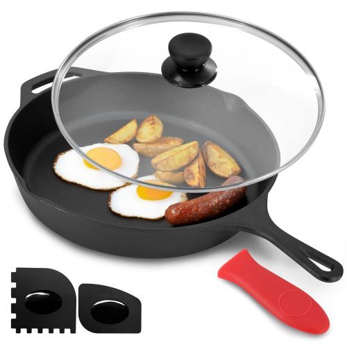 royalkitwareco's tweet photo. MegaChef 12-Inch Pre-Seasoned Cast Iron Skillet with Tempered Glass Lid — $37.49.

Shop: https://t.co/F31HMPj9Oe

Save 10% with Promo code: X2026

#MegaChef #CastIron #Skillet https://t.co/n8mhVk30aO