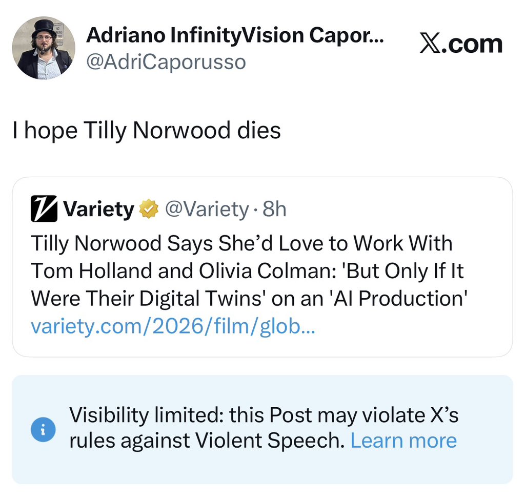 AdriCaporusso's tweet photo. Violent speech against what, a computer? https://t.co/NoP2eTKlGB
