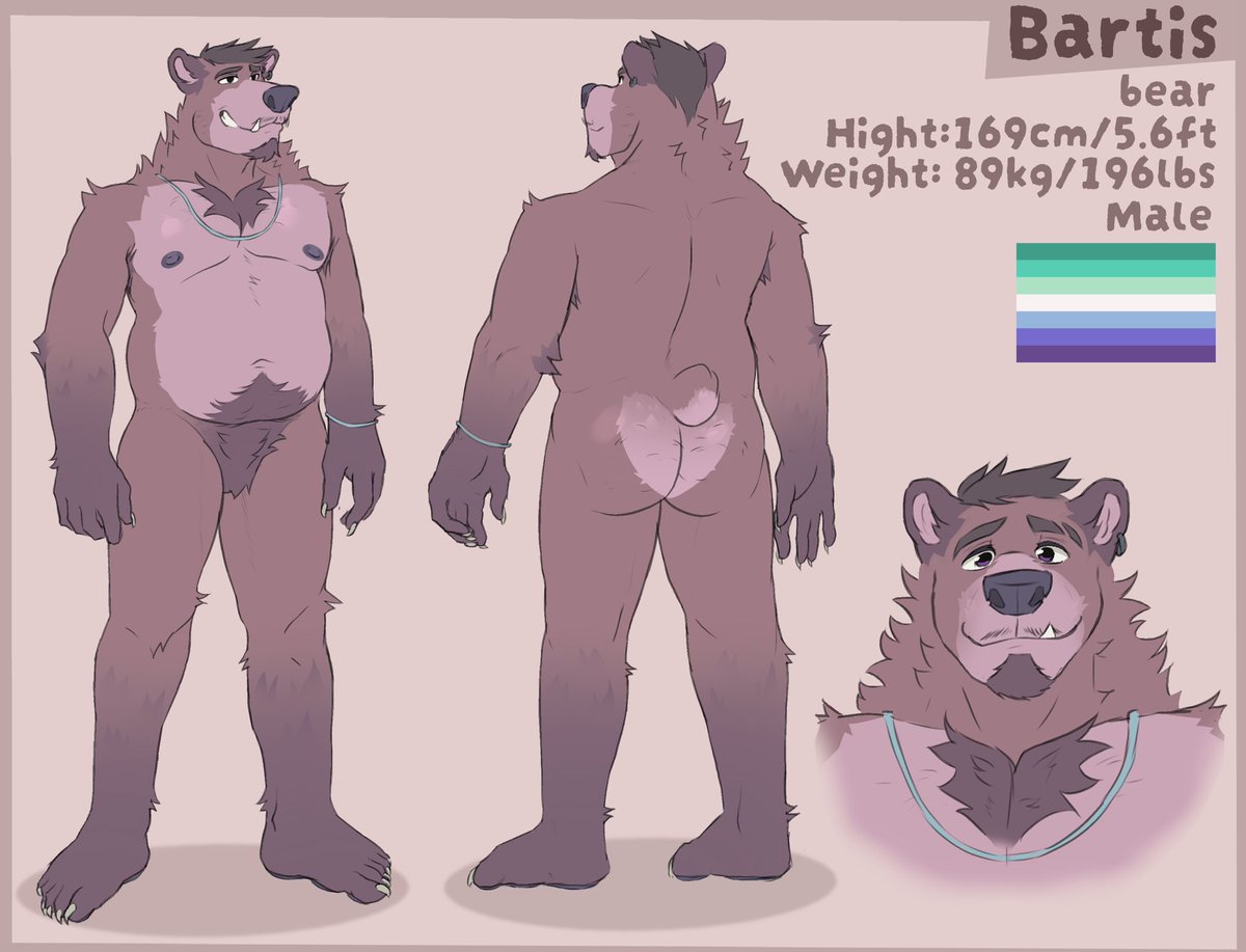 tonchii_art's tweet photo. Finally i made a new refsheet for my bear! https://t.co/go8cXorKDM