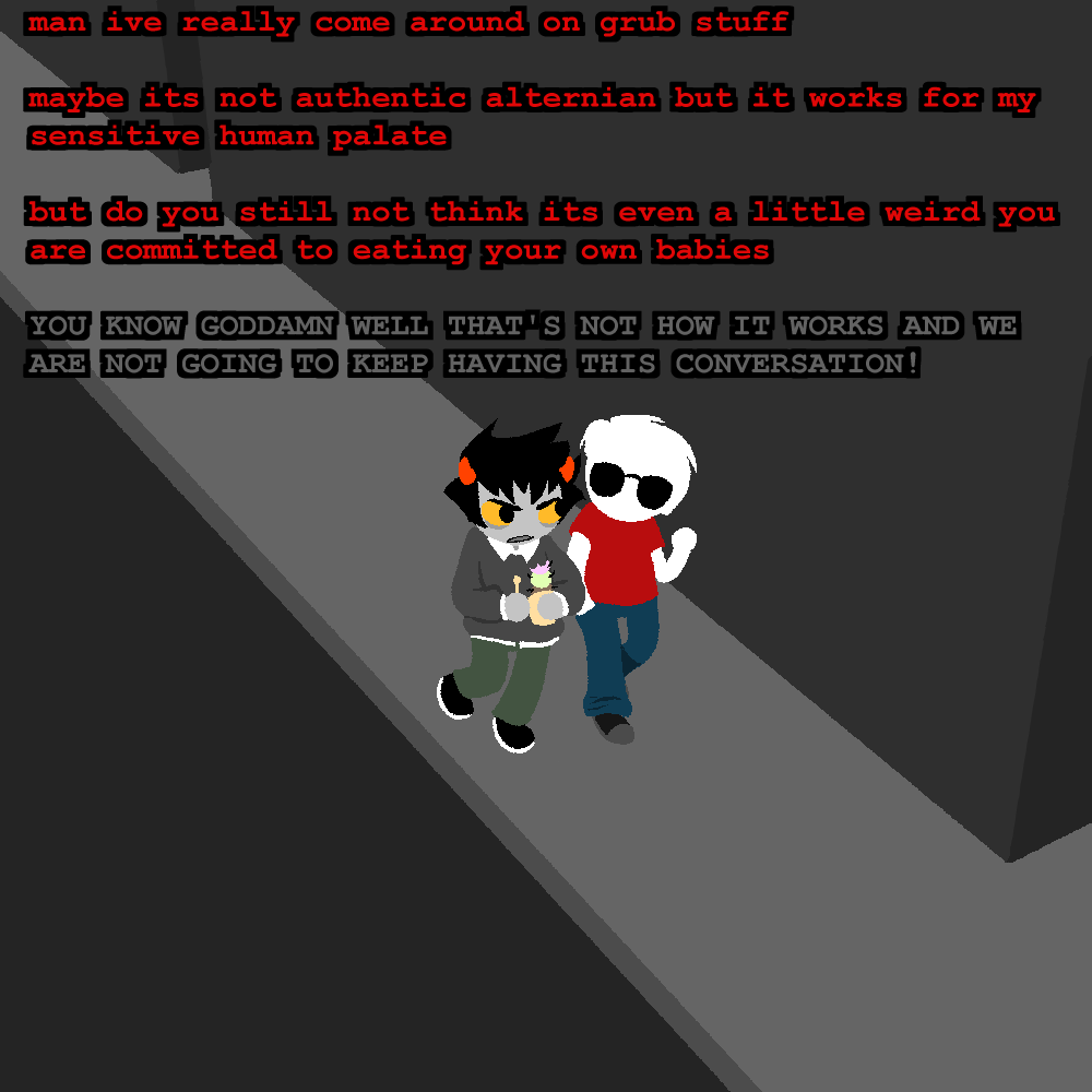 buzzingRoyalty's tweet photo. #davekatweek2026 day 7: PRIDE (1/9)

dave and kat are learning more about earth c society every day and how differently its developed from what they knew #davekat https://t.co/b3tjoushPy