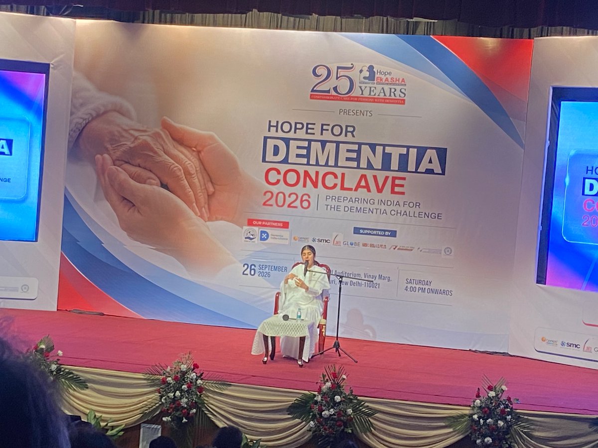 Sandhya_Writing's tweet photo. A big shout-out to the stellar work NGO @hope_ek #Hopekasha is doing at the conclave today “Hope for Dementia Conclave 2026” and preparing India for the #dementia challenge ! https://t.co/ZmyF6aBwVj