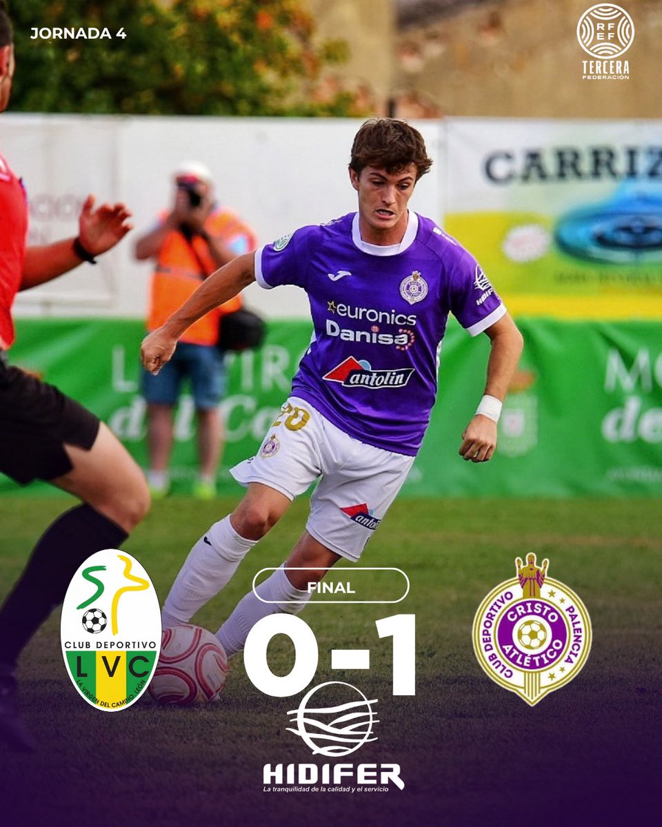PalenciaCristo's tweet photo. 🏁 FINAL | 3 PUNTOS A CASA 💜

¡VICTORIA! 🔥

⚽️ @cdlavirgen 0️⃣-1️⃣ @PalenciaCristo 

Un equipo. Un esfuerzo. Tres puntos.
💜 Seguimos.

#PalenciaCristoAtlético #VamosCristo #Victoria #Juntos https://t.co/s6vGbD57Xs