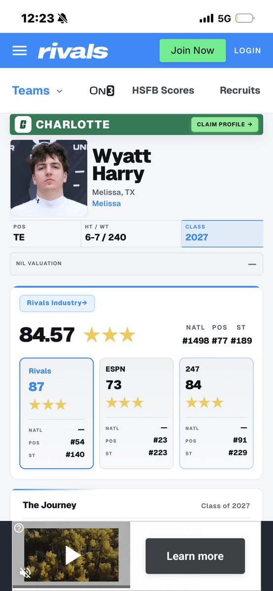 wyatt_harr62189's tweet photo. #AGTG thank you @espn for rating me the 24th best Y-TE in the country and  thank you @dctf for ranking me 3rd in TEXAS. Also thank you @247Sports for the star rating and @RivalsHS for the star rating!!! 
@MattNally1 @MCardsRecruits @FootballMelissa @coachham9 @CoachTScoggin https://t.co/bEWAgZH2pw