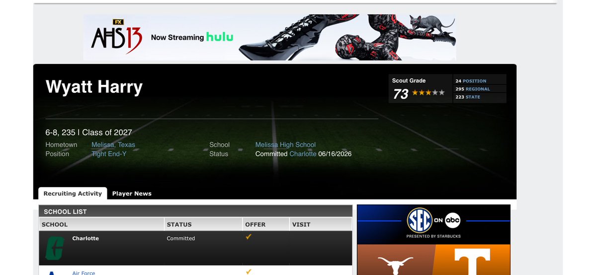 wyatt_harr62189's tweet photo. #AGTG thank you @espn for rating me the 24th best Y-TE in the country and  thank you @dctf for ranking me 3rd in TEXAS. Also thank you @247Sports for the star rating and @RivalsHS for the star rating!!! 
@MattNally1 @MCardsRecruits @FootballMelissa @coachham9 @CoachTScoggin https://t.co/bEWAgZH2pw
