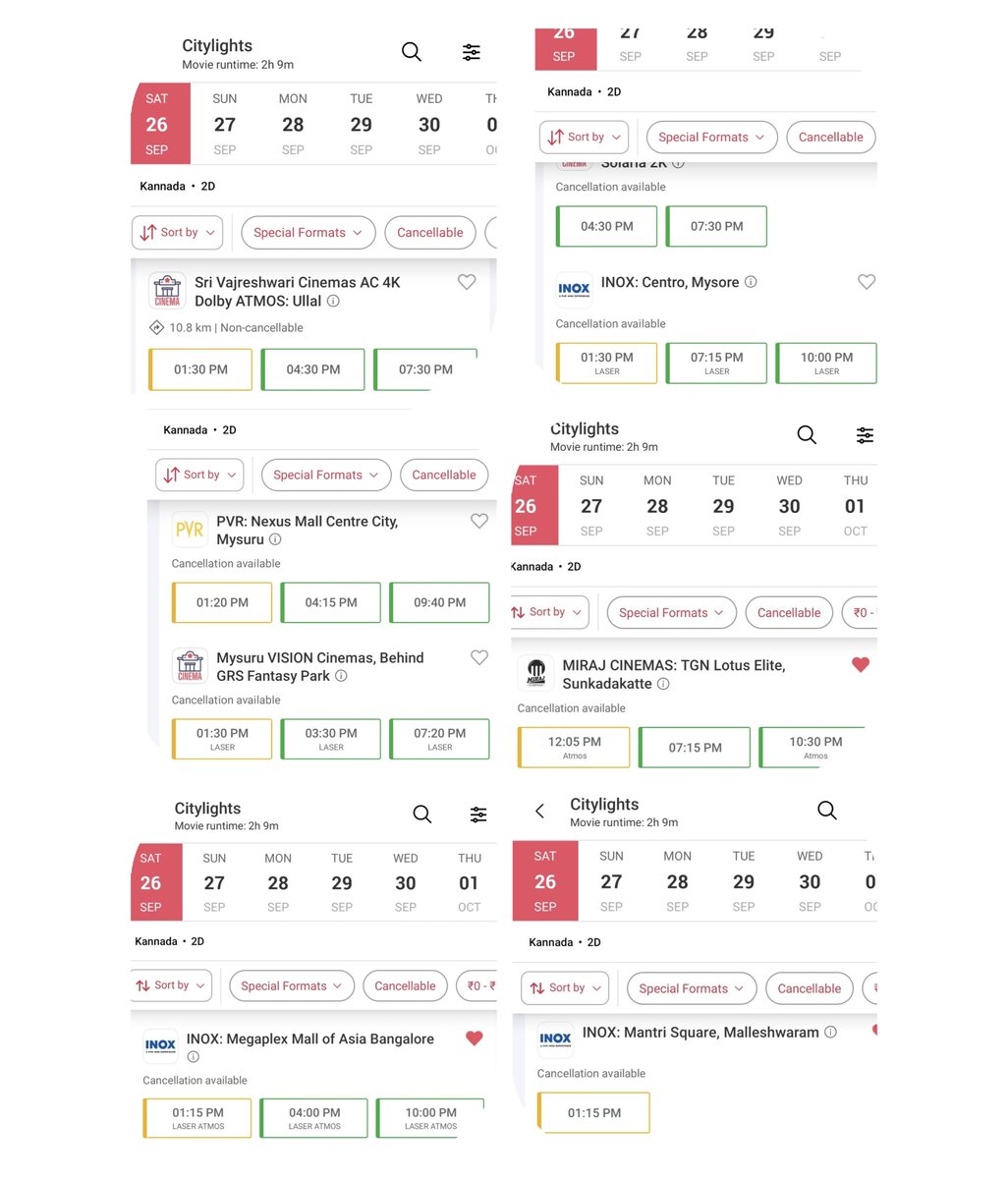VijayAppu29's tweet photo. City Lights Saturday Fast Filling Shows
Bengaluru : 31FF
Mysuru : 9FF
40FF+ on 2nd Saturday 💥
Absolute great 2nd saturday for the film and great start for the weekend 🔥.
Registering FF in single screen too. Another big day ahead tomorrow.
More shows needed.
#CityLights https://t.co/njTtiM6GXW
