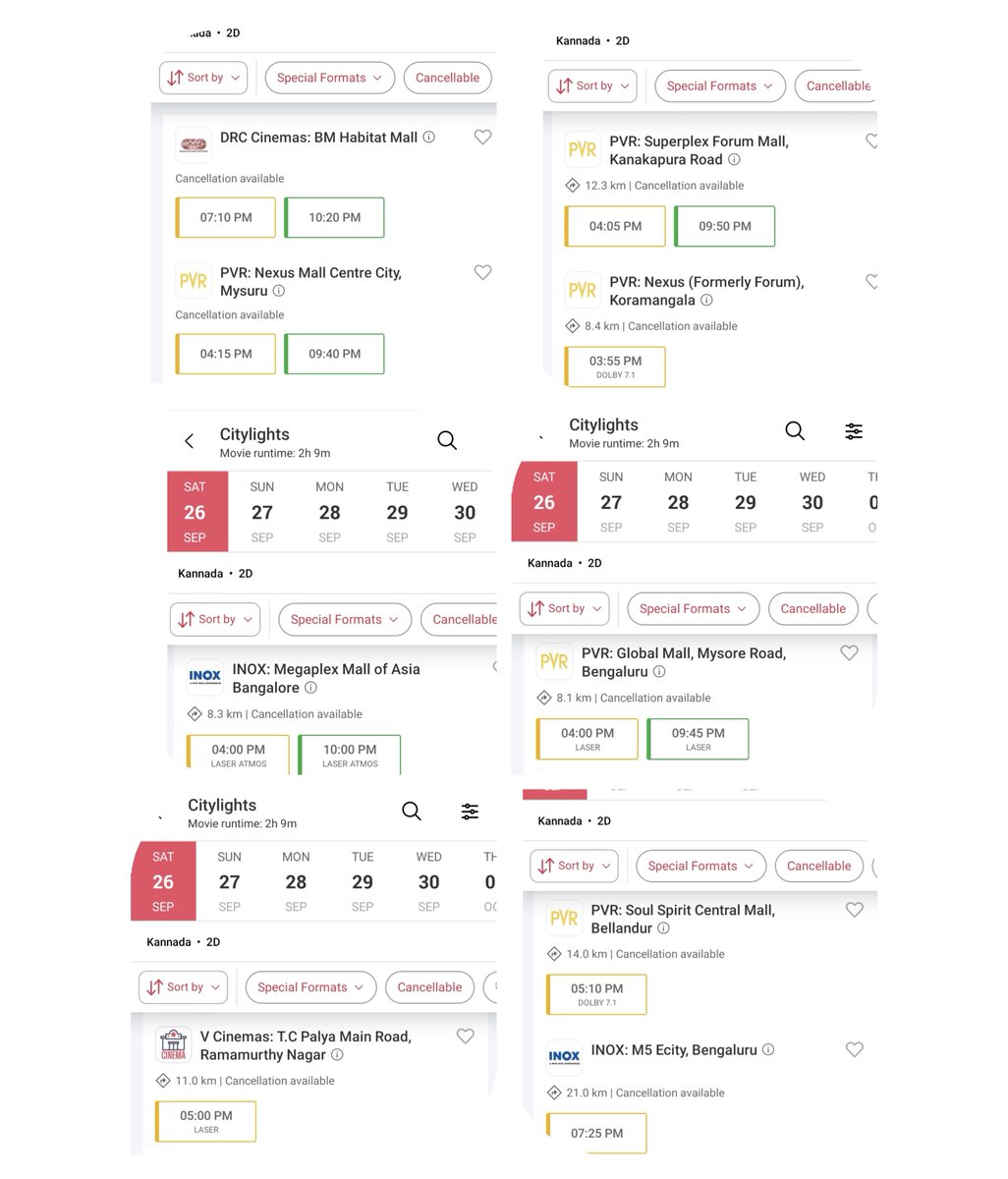 VijayAppu29's tweet photo. City Lights Saturday Fast Filling Shows
Bengaluru : 31FF
Mysuru : 9FF
40FF+ on 2nd Saturday 💥
Absolute great 2nd saturday for the film and great start for the weekend 🔥.
Registering FF in single screen too. Another big day ahead tomorrow.
More shows needed.
#CityLights https://t.co/njTtiM6GXW