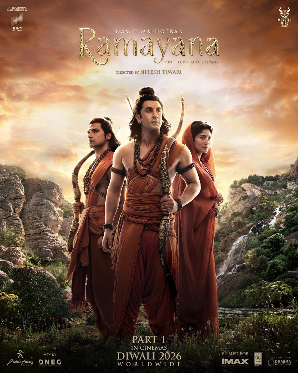 FilmyWorldd's tweet photo. BEST POSTER TILL DATE by the #Ramayana makers 🔥👌

#RanbirKapoor looking good in this poster 👌 https://t.co/Tld0j2IXoL