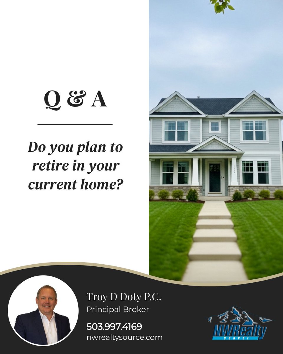 TroyDDoty's tweet photo. Are you thinking about your long-term plans for your current home? Many people consider their current home their retirement destination, while others see it as a stepping stone to their next home. So, where do you stand? Are you planning to stay put or considering your next move? https://t.co/CshNHju8Si