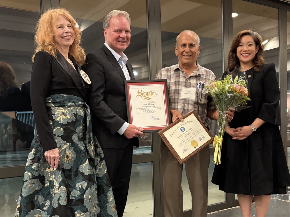 SenDaveCortese's tweet photo. What an honor to speak at the inaugural Our City Forest (@OurCityForest) “Growing Our Future” Gala. Yesterday’s gala celebrated more than 30 years of growing a greener, healthier Silicon Valley, with over 80,000 trees planted across Santa Clara County since 1994. https://t.co/G3YH5TlVcf
