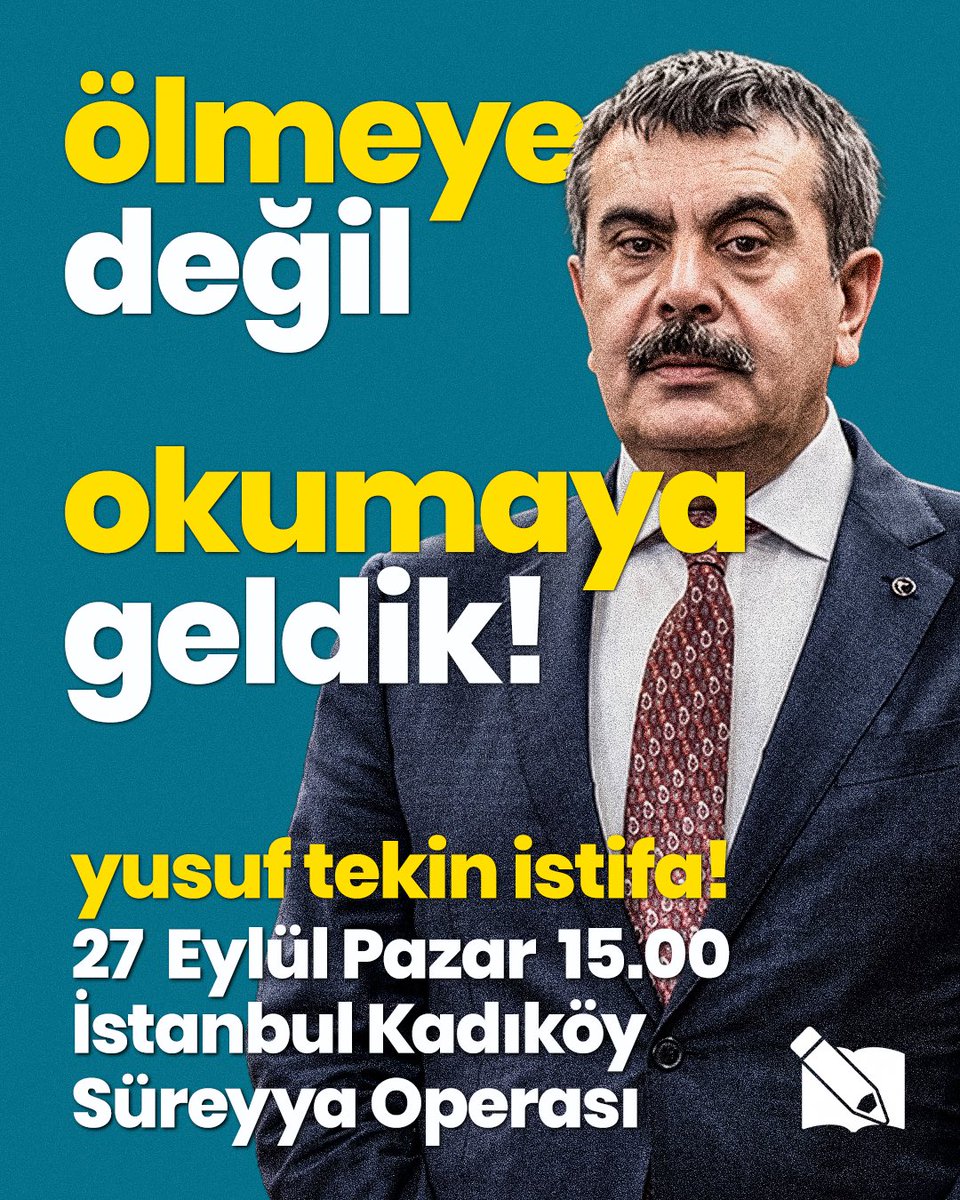 meclisleri_lise's tweet photo. Manisa’da yaşanan okul saldırısına sessiz kalmıyoruz!

Lise Meclisleri olarak “Ölmeye değil okumaya geldik!” demek için Kadıköy’de Süreyya Operası’nın önünden başlaycak başlayacak bir yürüyüş düzenliyoruz.

Sen de gel, güvenli okullar için birlikte ses çıkaralım! https://t.co/tOGJc2hNnm