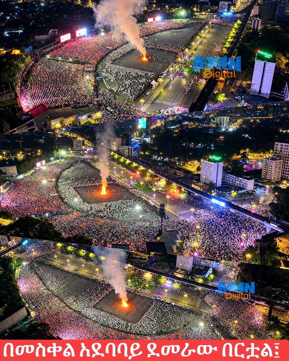 BehiwotTilahun's tweet photo. What a beautiful photo scene. 

Meskel Eve festivity at Addis Ababa Merkel Square. 
🇪🇹🌼 https://t.co/7pWRlwCxxQ