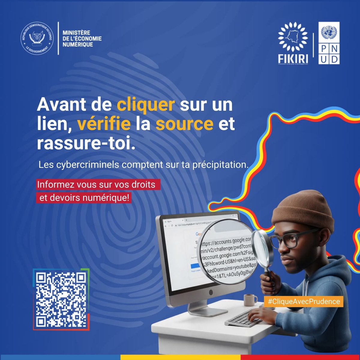 Ahadi_Ami's tweet photo. Informez-vous sur vos droits et devoirs numériques !

@PNUDRDC @econonumerique @olimuf @OlgaKavira @fikiri @sir_nteranya

#CliqueAvecPrudence https://t.co/lKALbmBAJV