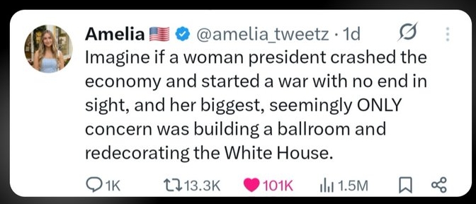 ArtCameroon's tweet photo. @atrupar Imagine if a woman president... https://t.co/Am8nJF07Fd
