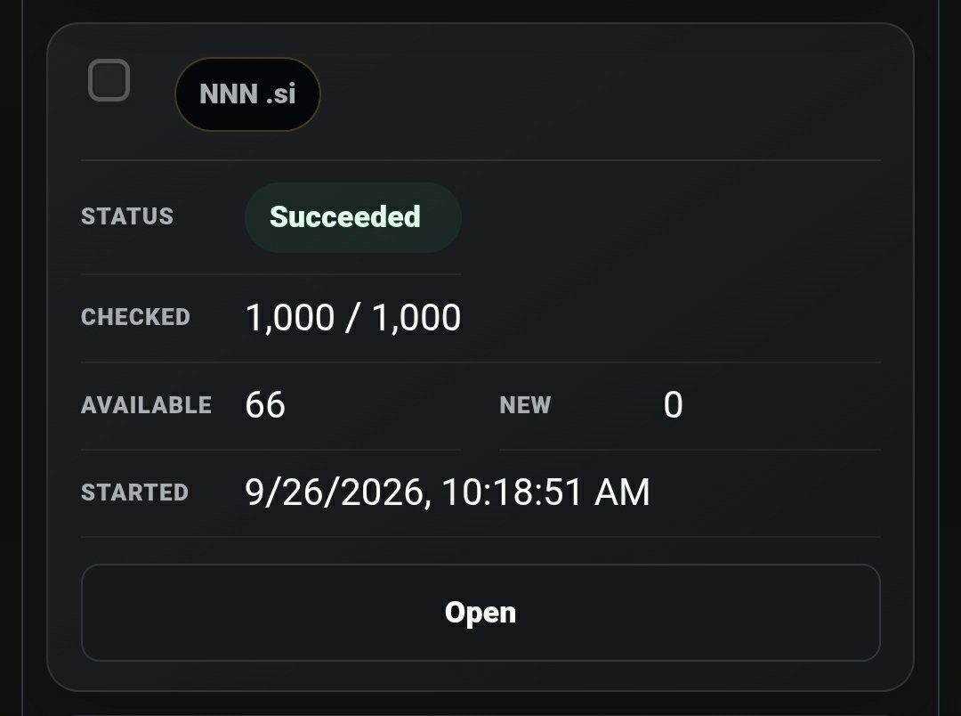 lambo_com's tweet photo. 24h later and it is 66/1000.

Fun fact: when I first registered .si, I got the last 3 available NN so own 3% of the NN namespace but also 3% of NNN .si https://t.co/07ZRqrjQCz