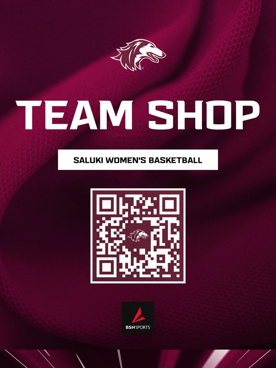 SIU_WBasketball's tweet photo. Our BSN Sports team shop is live! Scan the QR code or use the link below to shop!

https://t.co/vujol68AUw

#MaroonMade | #Salukis https://t.co/n1vXHN7i9Y