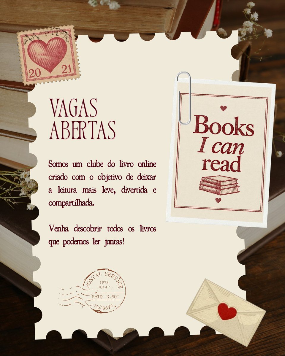 booksicanread's tweet photo. ⤷ 💌Books I can Read está com 𝗩𝗔𝗚𝗔𝗦 𝗔𝗕𝗘𝗥𝗧𝗔𝗦 ˎˊ˗

Somos um clube do livro online para mulheres e garotas que querem ler, conversar, surtar e compartilhar histórias juntas 🕮 

Para entrar: 
• comentar nesse tweet 
• seguir a conta 
• dar rt e fav https://t.co/vwCYfTGojW