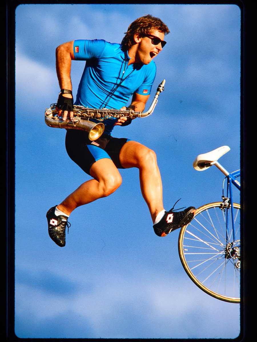 TrekBikes's tweet photo. We swear this was cool when we did it 🤥
 
"Jazz it up with Trekwear" shoot, 1987. 

Wanna see more from the archive? Get your copy of the Trek 50th Anniversary book 🔗 https://t.co/rxyCnPi3mP https://t.co/77gXxzP0jw