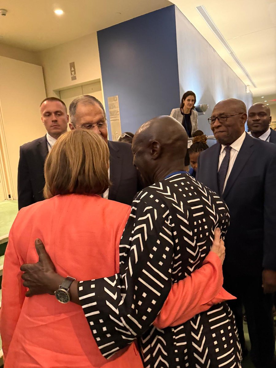 Olara_Otunnu's tweet photo. Greeting Ms @RGrynspan, candidate for @UN Secretary General from Costa Rica. Together, we also exchanged greetings with Russia's Minister of Foreign Affairs, Sergey Lavrov. 
#OlaraOtunnu4SG
@UgandaMFA https://t.co/ca3F1x1xGM