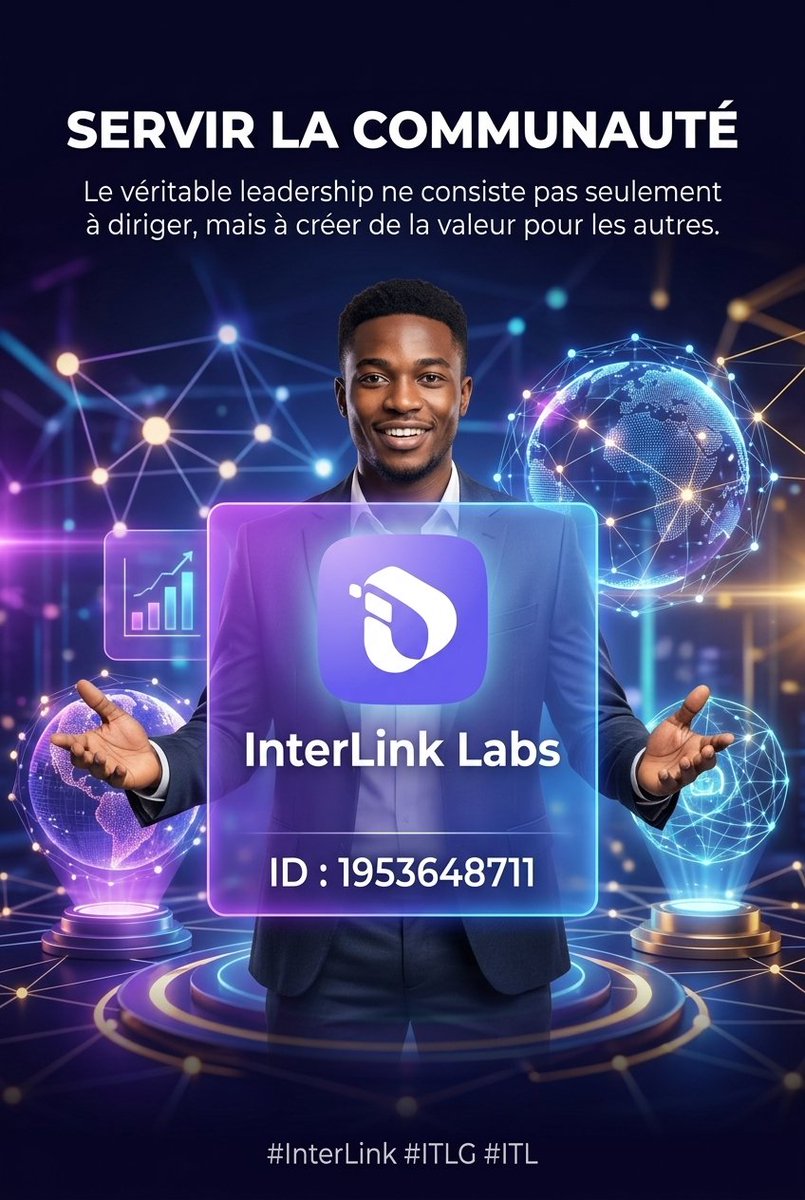 IssaBamok's tweet photo. Servir la communauté
Le véritable leadership ne consiste pas seulement à diriger, mais à créer de la valeur pour les autres. C’est l’esprit que je veux porter au sein d’InterLink.
#InterLink #ITLG #ITL https://t.co/1MscWn6tI2