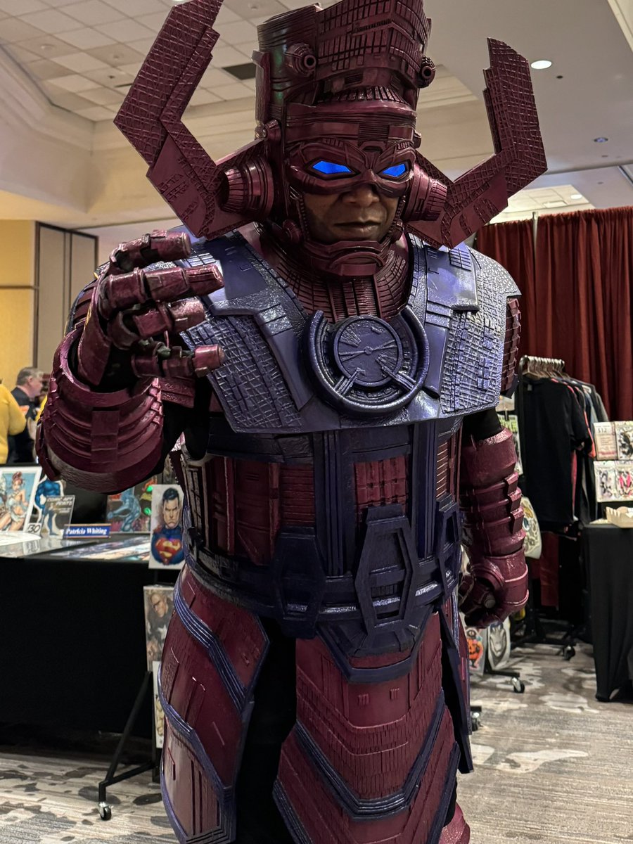 CosmicTimes's tweet photo. Galactus hungers here at the AMAZING @AncientCityCon … we’ll be here all day today (but not tomorrow). / #cosplay #fantasticfour #comiccon #cosmic2026 https://t.co/j4oPvkB5ds