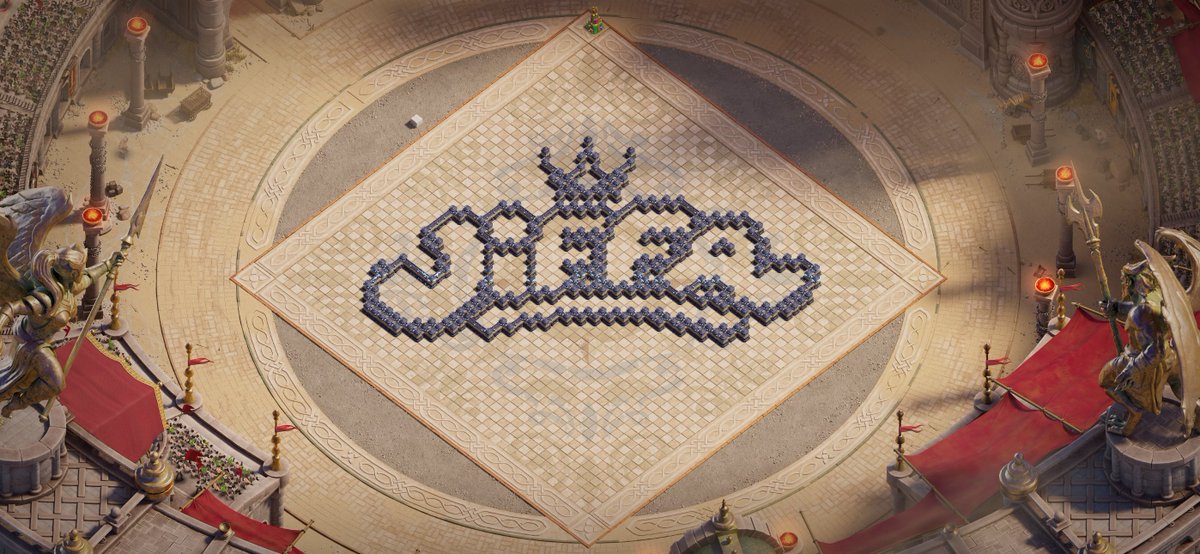JiFFaClash's tweet photo. Your walls.
My art. 🧑🏻‍🍳���

Names. Logos. Ideas.
You bring it. I build it.

DM me for your custom showcase.
#ClashOfClans #TH18 #RHBaseBuilding https://t.co/Xo380pp9hI