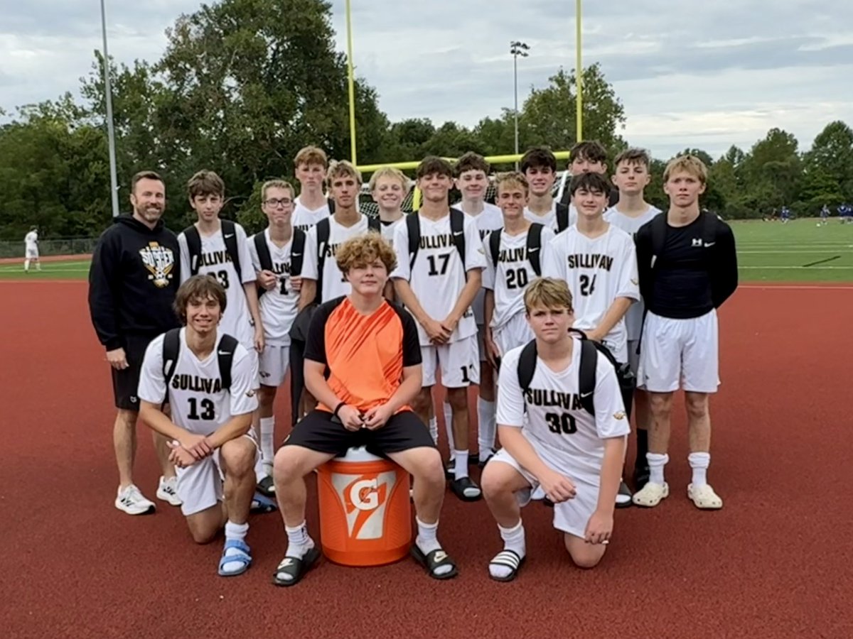 Sullivan_HS's tweet photo. Sullivan earns the 3-0 shutout against host Union and win the JV tournament! Goals by Landon Pohlman, Carson Price, and Asher Carollo; Jared Radford with his 5th clean sheet. Congrats, boys! Tournament champs 🤩 https://t.co/cx4SdfPdDP
